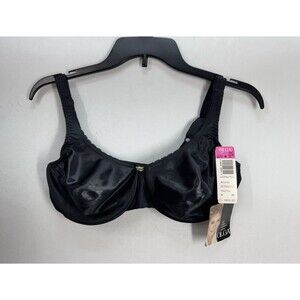 Vintage Olga Suddenly Smooth Bra Size 38C Black Full Figure Underwire 00319 NEW